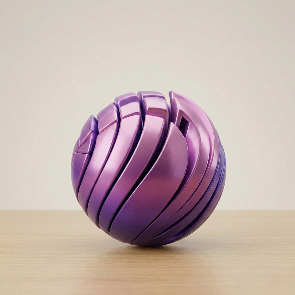 3D printed slime ball fidget in closed spherical position