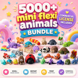 5000+ Mini Flexi Animal STL Bundle | Articulated 3D Printing Files | Cute Flexible Toys | Commercial License Included