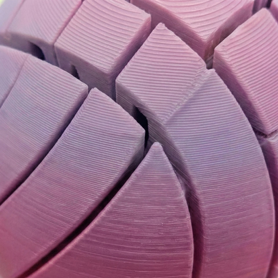 Close up texture of the 3D printed fidget ball