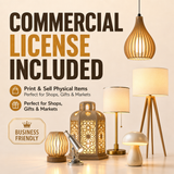 +25 GB Lamp STL AND 3MF Bundle commercial license included