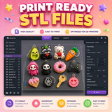 3D print ready keychains slicer preview