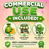 Keychain STL commercial license graphic