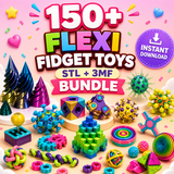 150+ flexi fidget toys STL 3D printing digital bundle product cover
