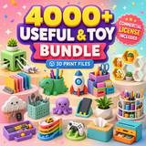 4000+ Useful STL and Toy Bundle | 3D Printable Gadgets, Organizers, Fidgets and Toys | Ready-to-Print Digital Files