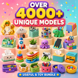 4000+ Useful STL and Toy Bundle | 3D Printable Gadgets, Organizers, Fidgets and Toys | Ready-to-Print Digital Files